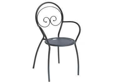 FIONA 2 - Stackable galvanized steel garden chair with armrests by RD Italia - view 2